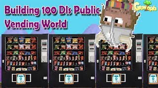 Growtopia  Building 100 Dls Public Vending World [upl. by Fruin]