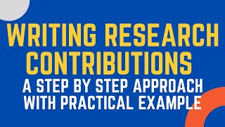 Writing Theoretical Contributions  A Step by Step Approach [upl. by Maxi]