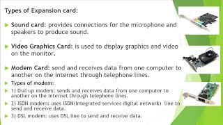 Class 11  Lec 19  Types of Expansion Cards  Chapter 4  System Unit amp its components [upl. by Anett]