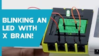 Blinking an LED with XBrain  Avishkaar Robotics [upl. by Ladiv]