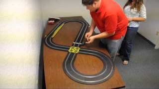 ASE  Pedal Powered Slot Car Race Track Setup [upl. by Elsbeth]