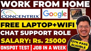 Concentrix work from home jobs  Concentrix chat support job  Concentrix Work at home  MNC jobs [upl. by Notpmah]