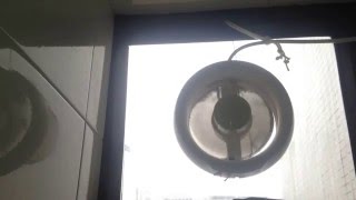 KDK model 15WUE 07 window mount exhaust fan in my kitchen [upl. by Marelya]