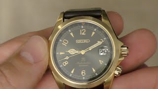 Seiko Gold Alpinist  Unboxing [upl. by Wobniar]