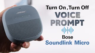 Bose Soundlink Micro Speaker How to Turn ONOFF Voice Prompts [upl. by Gainer]