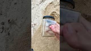 Wow I found money in a jar buried under the sand findings shorts [upl. by Olethea]