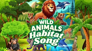 Wild Animals Habitat Song – Fun amp Educational Science Song [upl. by Munster]