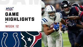 Colts vs Texans Week 12 Highlights  NFL 2019 [upl. by Anahsohs963]