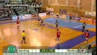 Andebol  02J  Sporting  37 x Benfica  28 de 20092010 [upl. by Sirovat]