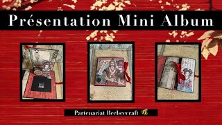 PRÉSENTATION SCRAP Mini Album Japon 🇯🇵 partenariat BeebeeCraft 🐝 [upl. by Ydda315]