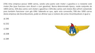 MATEMÁTICA  ITA Exercício Resolvido 002 [upl. by Telfore]