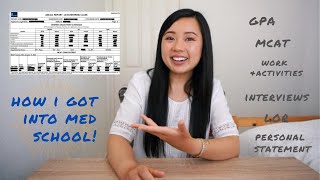 How I Got into Medical School GPA MCAT PS Interviews [upl. by Hirst]