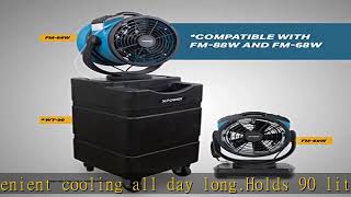 XPOWER Mobile Water Reservoir Tank WT90 for FM68W FM88W and FM65WB Misting Fan 90 Liter 24 G [upl. by Joya]