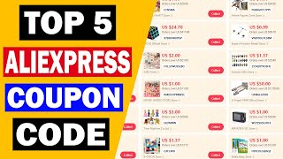 Top 5 Best AliExpress Coupon Code 2023  Latest AliExpress Official Coupons Code November 2023 [upl. by Erlewine]