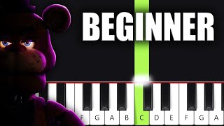 how to play quotFive Nights At Freddys  Main Themequot on piano Movie [upl. by Saref]