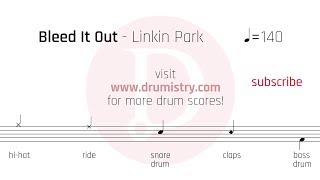 Linkin Park  Bleed It Out Drum Score [upl. by Avrom307]