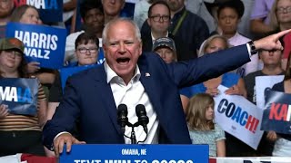 Gov Tim Walz full speech at Nebraska campaign event Aug 17 2024 [upl. by Euqinim459]