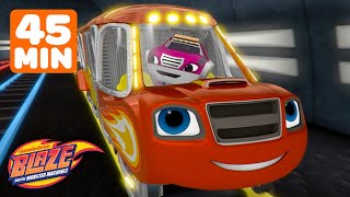 Blaze Transforms into a Subway Train 🚇  45 Minute Compilation  Blaze and the Monster Machines [upl. by Niran153]