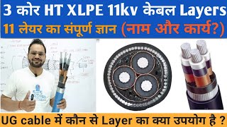 11Kv XLPE cable Construction ll Construction Underground Cable भूमिगत केबल की आंतरिक संरचना [upl. by Akiwak156]