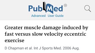 Greater muscle damage induced by fast versus slow velocity eccentric exercise [upl. by Eliathan]