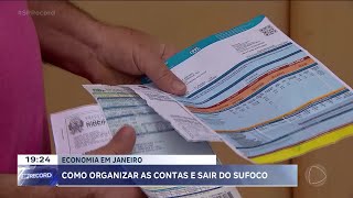 Economia em janeiro como organizar as contas e sair do sufoco em 2024 [upl. by Nwahsek]