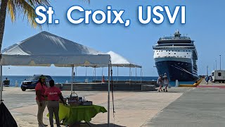 St Croix USVI Cruise Port  Beach amp Frederiksted Fort Tour [upl. by Gadmann]