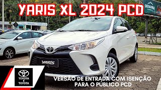 YARIS 2024 PCD  TOYOTA YARIS XL 2024 HATCH 0KM VERSÃO DE ENTRADA DETALHES DO INTERIOR [upl. by Tiphany296]