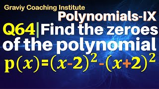 Q64  Find the zeroes of the polynomial pxx22x22 [upl. by Maples]