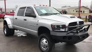 2006 Dodge Ram 3500 mega cab 4x4 Laramie Dually  59 Cummins  leather [upl. by Lundt]