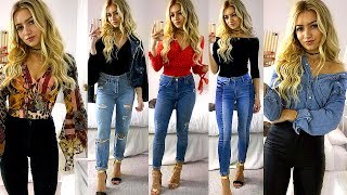 JEANS amp A NICE TOP OUTFIT IDEAS  SMART CASUAL LOOKBOOK [upl. by Kcira]