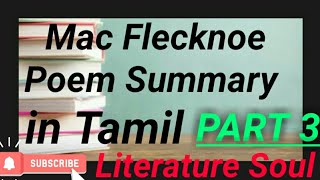 Mac Flecknoe 131  217 Lines  summary in Tamil  PART  3 [upl. by Rissa]