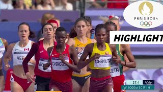 Athletics Olympic 2024 Womens 3000m Steeplechase Heats Highlights 2024  India chodhary [upl. by Pulchia693]