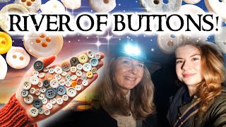 Mudlarking at night in the river of buttons And making a decoration from our finds [upl. by Oirottiv759]