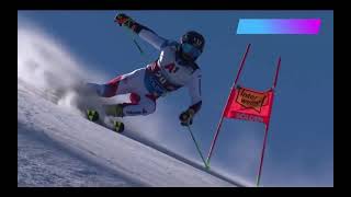 Slow motion giant slalom alpine skiing action ski alpin technique [upl. by Shawnee]