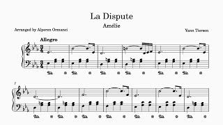 La dispute  Yann Tiersen  Piano Notes [upl. by Yenaj]