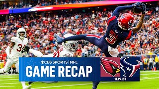 Texans EDGE out Cardinals despite Strouds 3INT Day  Game Recaps  CBS Sports [upl. by Allehs]