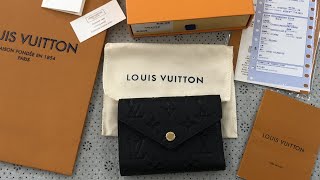 LV Victorine Wallet Black M64060 REVIEW [upl. by Kampmeier]