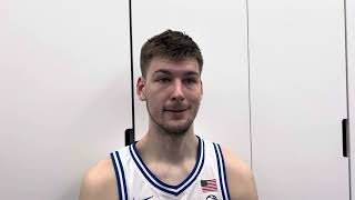 Kyle Filipowski talks career high in win over GT [upl. by Nemlaz]