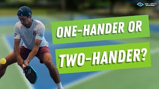 One Handed or Two Handed Which Backhand is Best for Your Pickleball Game [upl. by Ynffit]