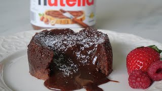 🍫 Fondant coeur coulant Nutella de folie 🌰🔥 [upl. by Drisko]