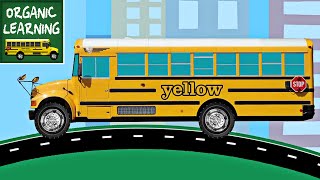 School Buses Teaching Colors  Learning Colours Video for Kids [upl. by Kamilah]