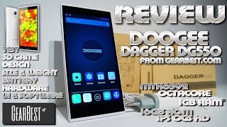 Doogee Dagger DG550 White REVIEW MTK6592 17GHz Octa Core 55quot OGS Dualsim [upl. by Shina734]