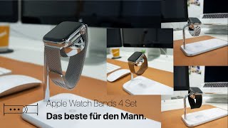 MUSTHAVE ‼️ Apple Watch Armband Set gewappnet für jede Situation Leder Silikon Milanaise💯 [upl. by Anitnuahs893]