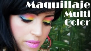 Maquillaje Multicolor  Alegre Veraniego [upl. by Grady622]