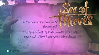 Find the White Flag to the North on Sunken Grove Riddle  SEA OF THIEVES [upl. by Yonita]