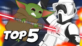 Top 5 HILARIOUS Animated STAR WARS Masterpieces [upl. by Avert]