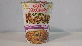 Nissin Cup Noodles Veggi Manchow 70g Review in Hindi [upl. by Medarda758]