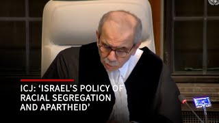 ICJ Israels policy of racial segregation and apartheid [upl. by Nottnerb832]