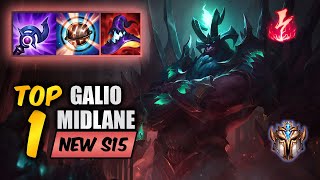 Wild Rift Galio TOP 1  S15 rank game  build [upl. by Einapets115]