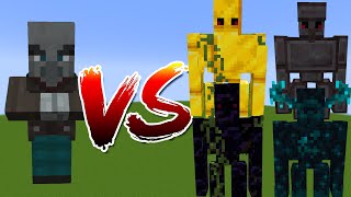 Vindicator vs All Golems Mob Battle in Minecraft [upl. by Eiramnna]